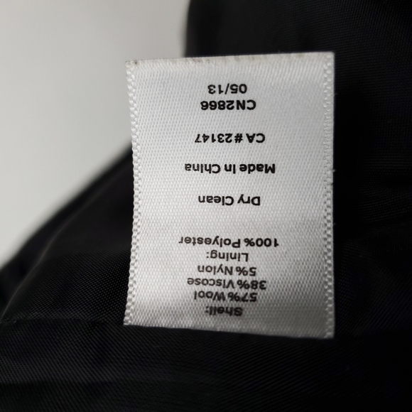 Talbots Grey Cream Black Pleated Wool Blend Skirt Sz 10p - Picture 6 of 12